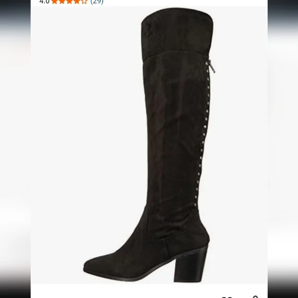 Madden Girl Black Melinda Fashion Knee High Boot 7.5 - Picture 3 of 10